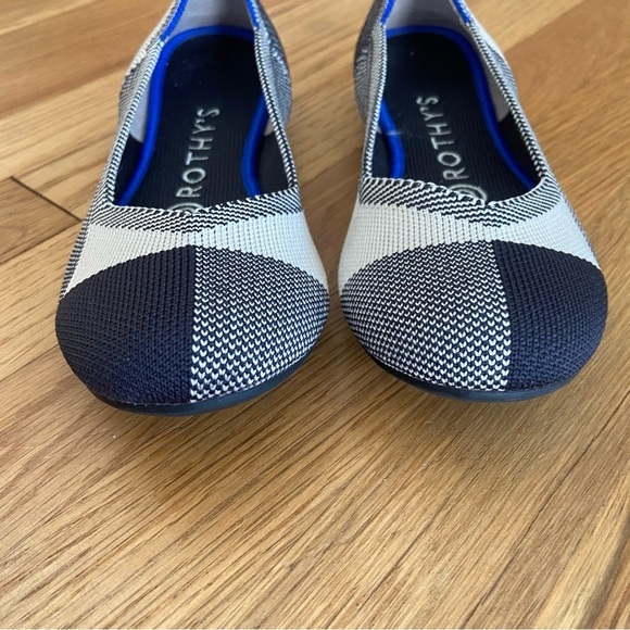 Rothy’s Round Toe Cap Toe Plaid Check Flats Shoes size 6 - Picture 7 of 11